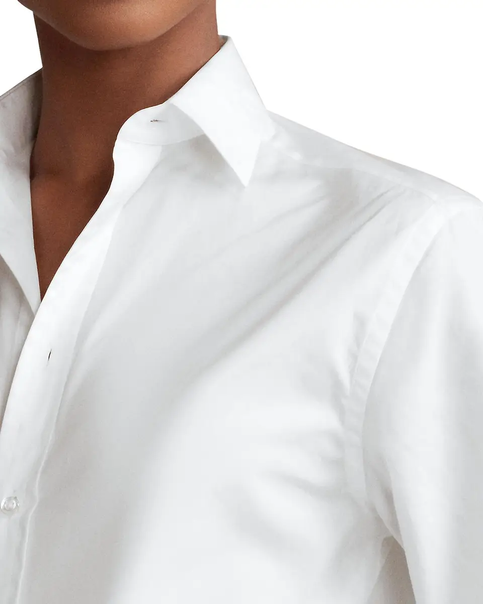Ralph Lauren Collection High-Low Cotton Boyfriend Blouse | Thumbnail 4 Ralph Lauren Collection High-Low Cotton Boyfriend Blouse | Thumbnail 4