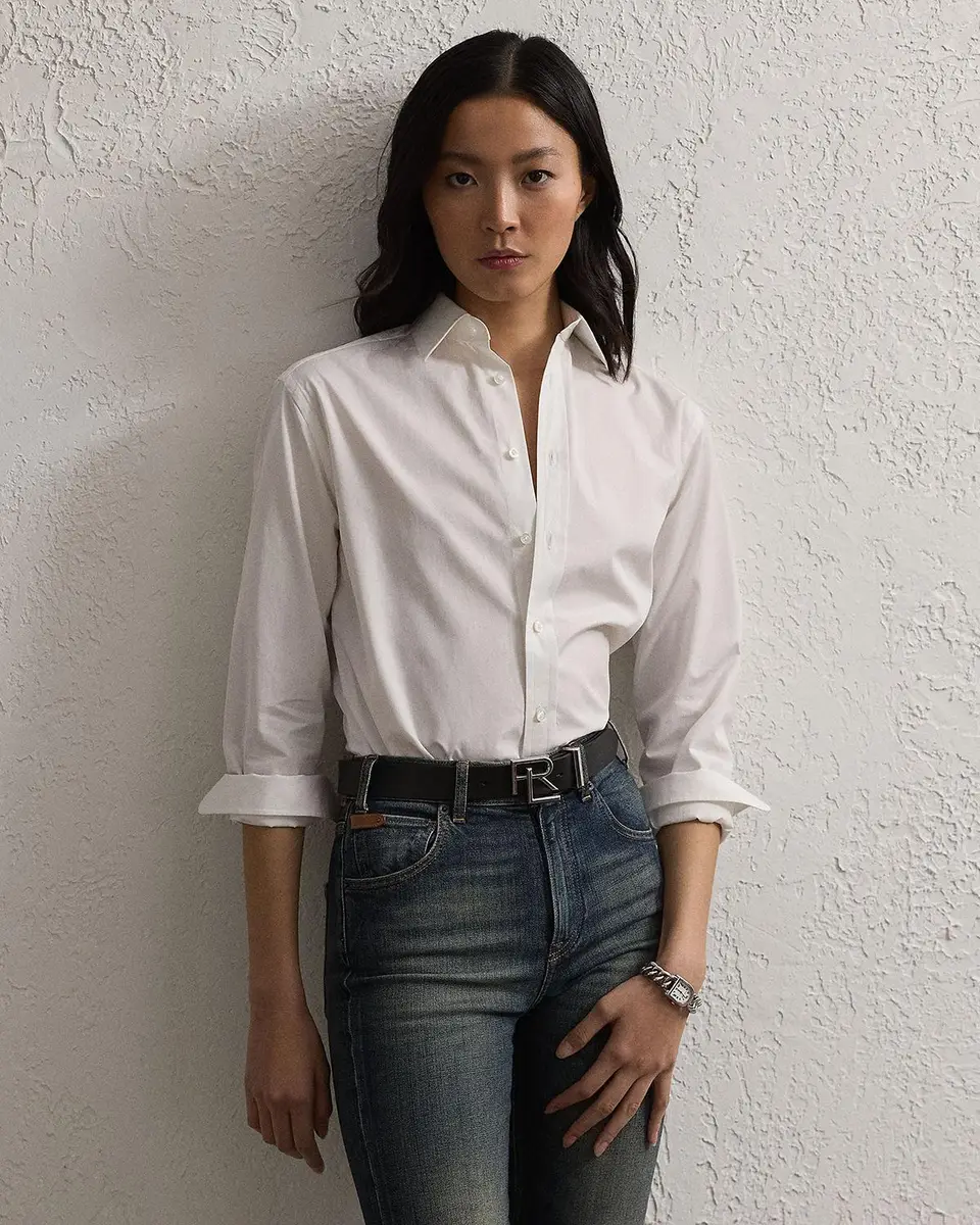 Ralph Lauren Collection High-Low Cotton Boyfriend Blouse | Thumbnail 5 Ralph Lauren Collection High-Low Cotton Boyfriend Blouse | Thumbnail 5