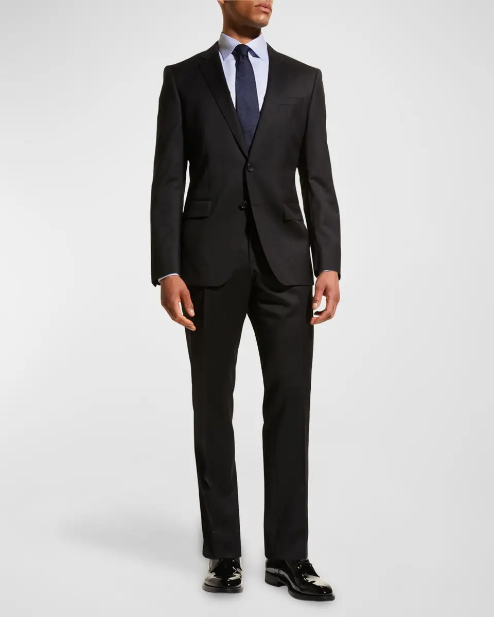 BOSS Men's Stretch-Wool Basic Two-Piece Slim Fit Suit | Thumbnail 2 BOSS Men's Stretch-Wool Basic Two-Piece Slim Fit Suit | Thumbnail 2
