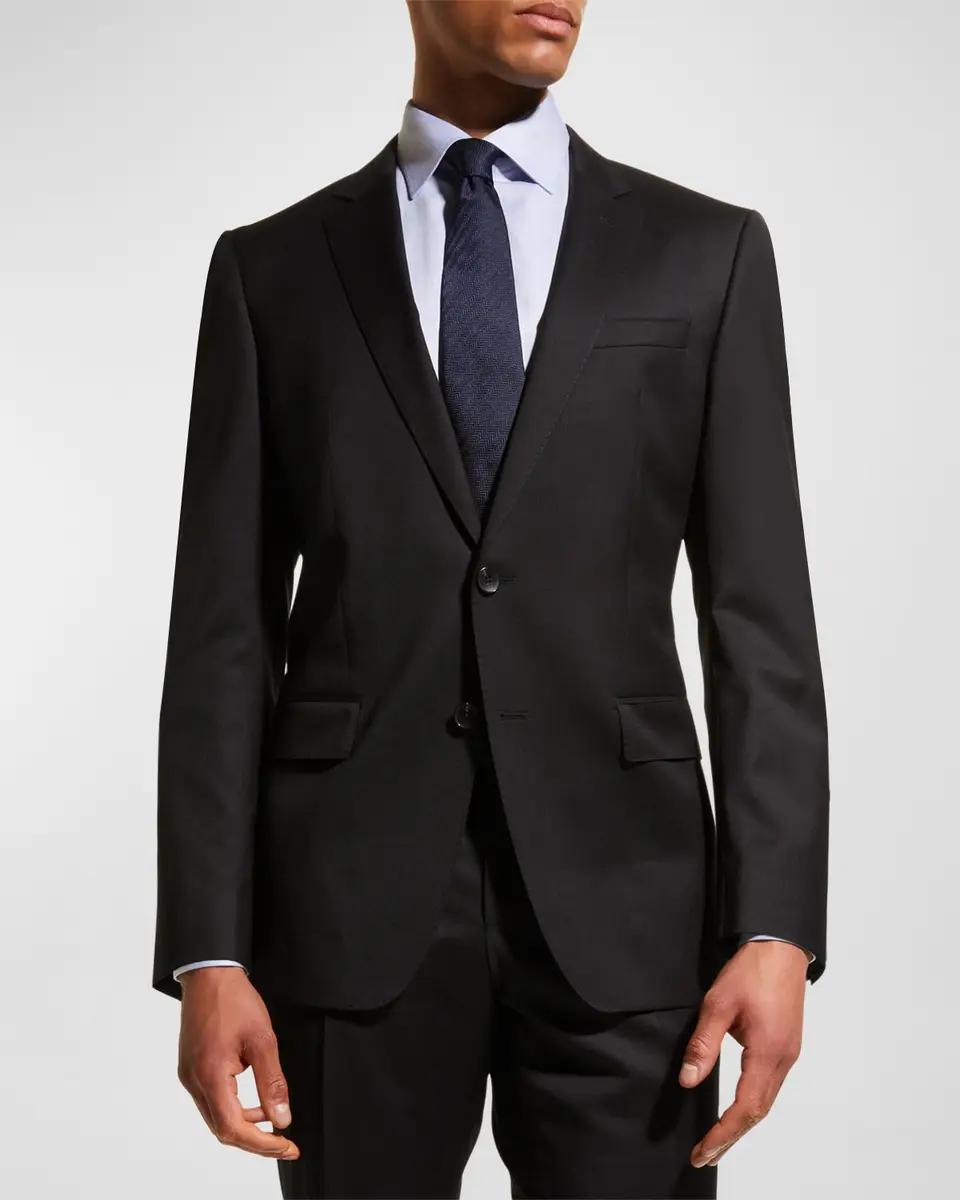 BOSS Men's Stretch-Wool Basic Two-Piece Slim Fit Suit | Thumbnail 4 BOSS Men's Stretch-Wool Basic Two-Piece Slim Fit Suit | Thumbnail 4