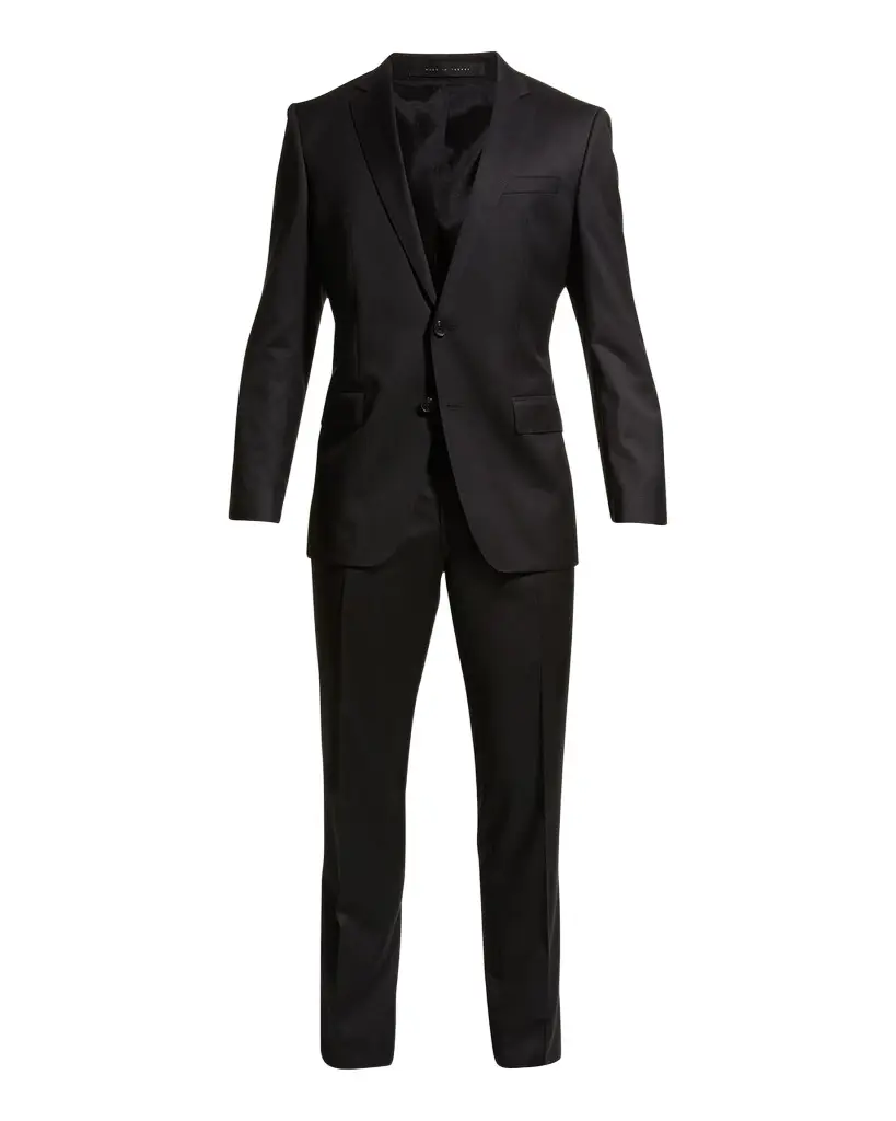 BOSS Men's Stretch-Wool Basic Two-Piece Slim Fit Suit