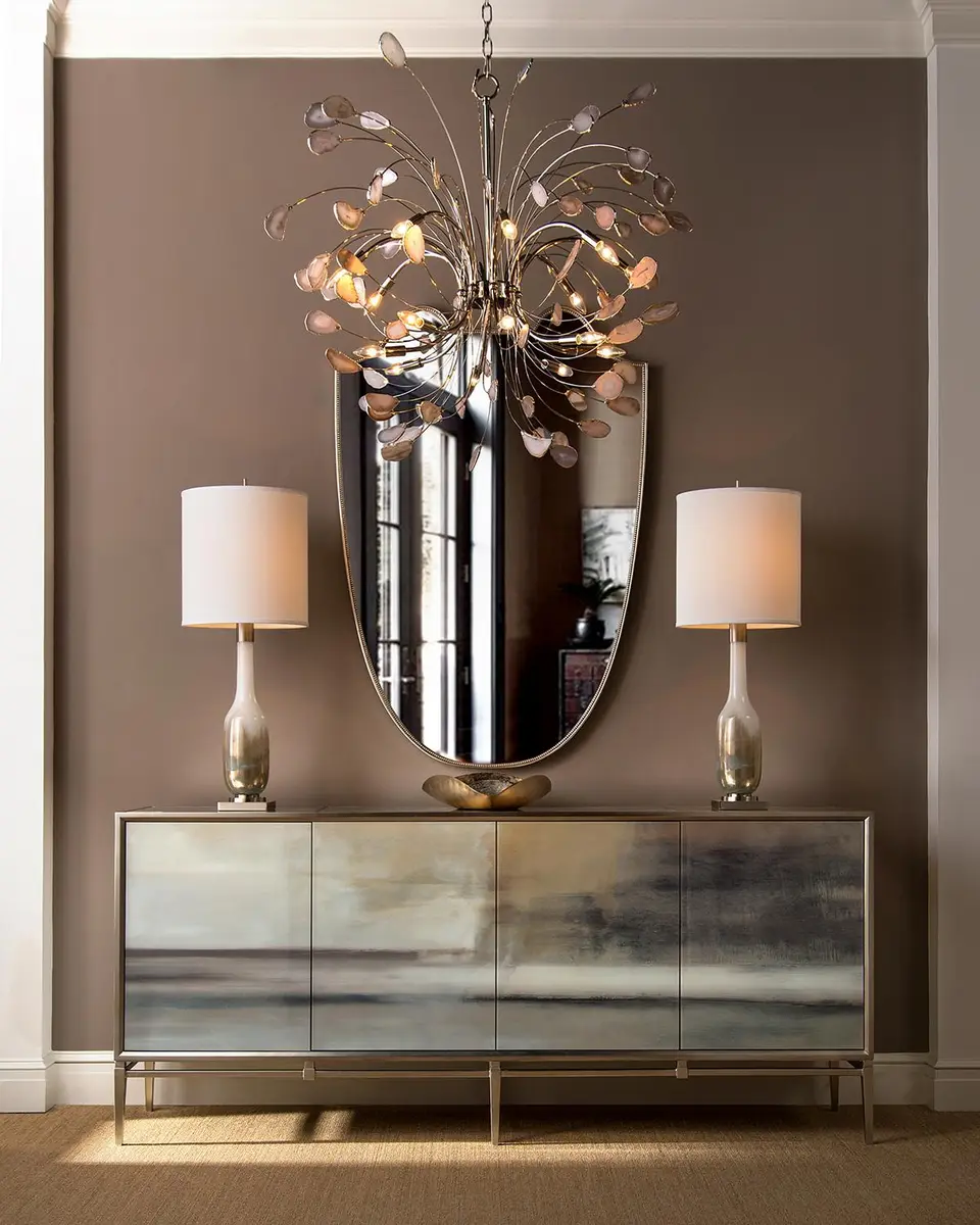 John-Richard Collection Hand-Blown Golden Table Lamp