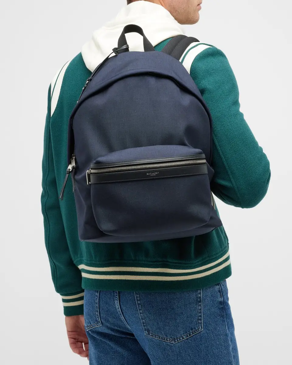 Saint Laurent Men's City Canvas Backpack | Thumbnail 4