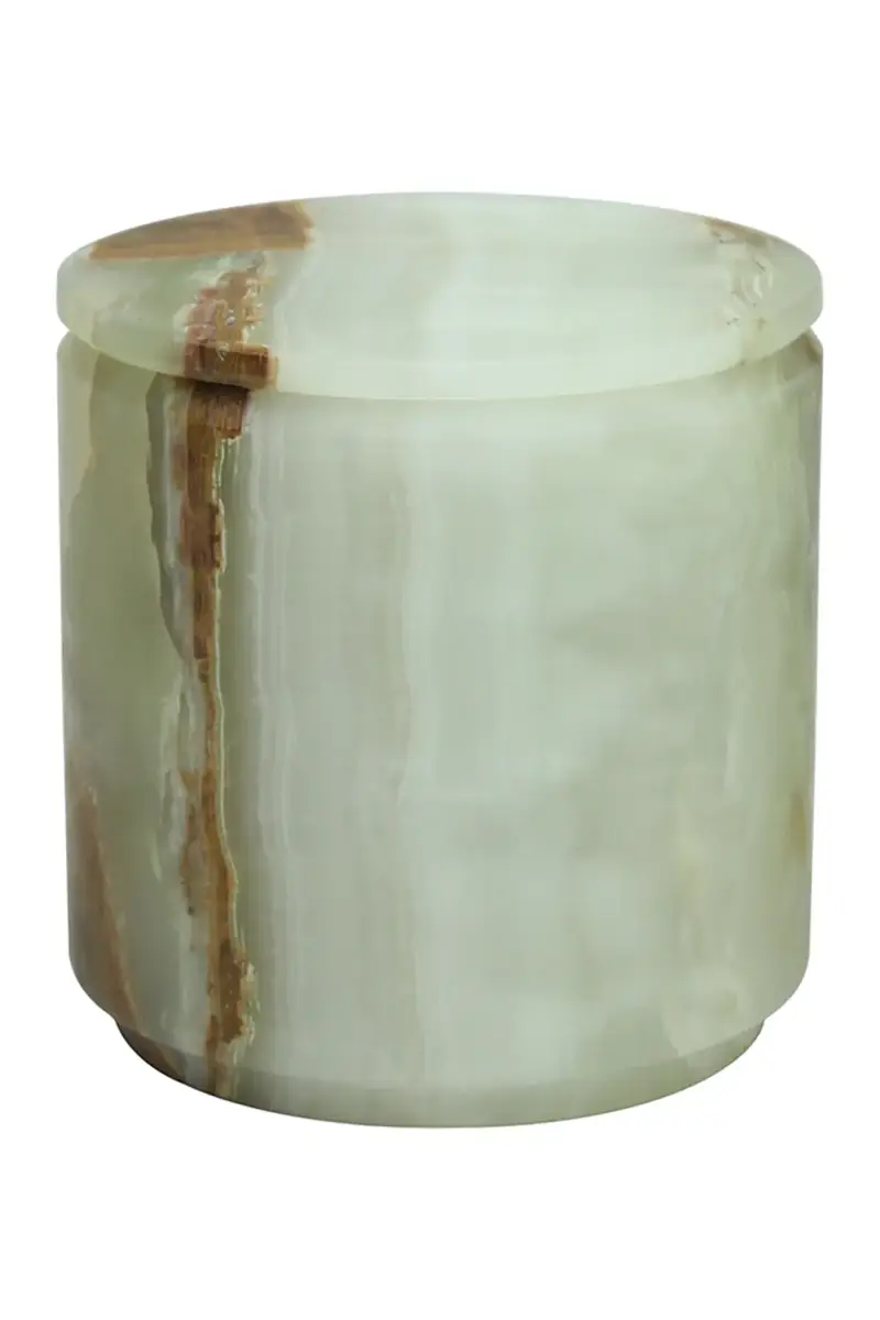 Marble Crafter Eris Collection Light Green Onyx Canister | Thumbnail 2 Marble Crafter Eris Collection Light Green Onyx Canister | Thumbnail 2