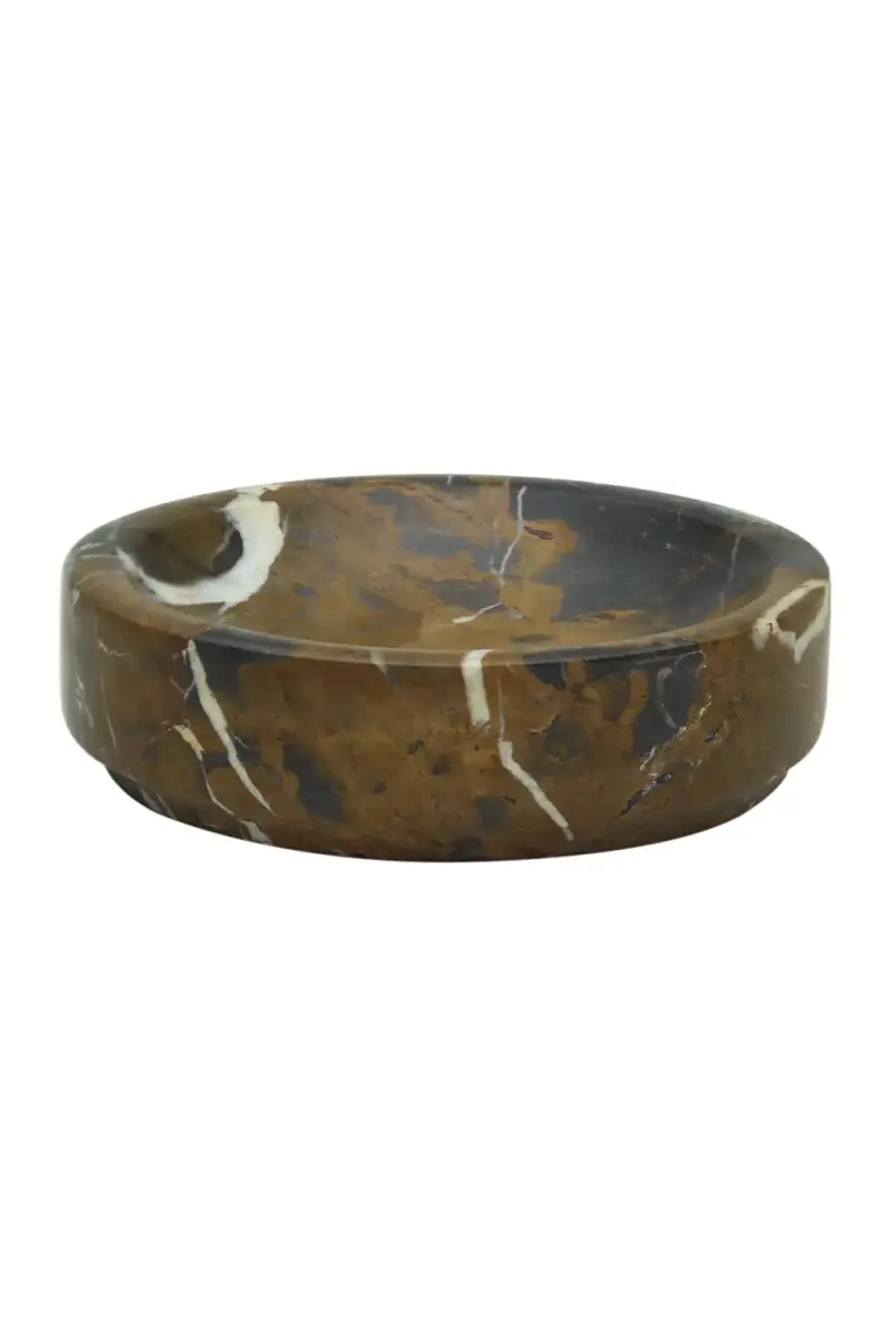 Marble Crafter Eris Collection Black And Gold Marble Soap Dish | Thumbnail 2