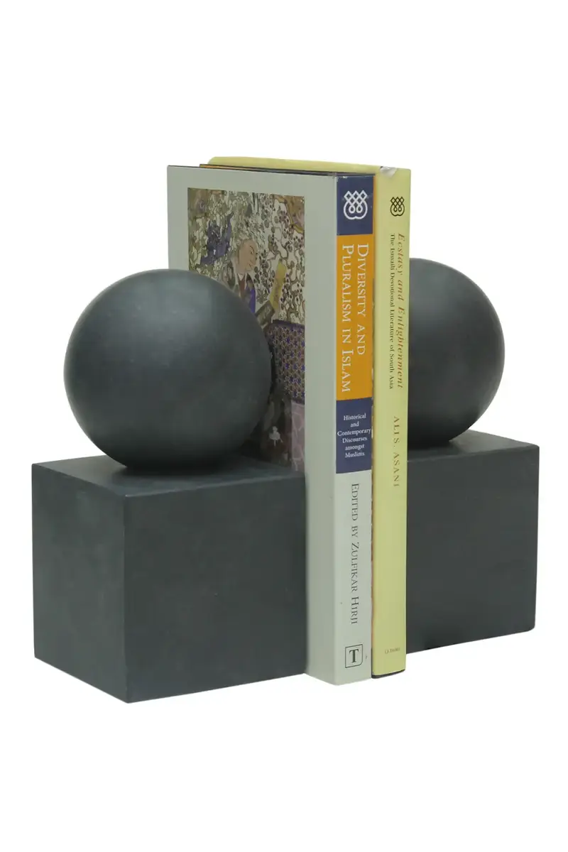Marble Crafter Apollo Collection Ball On Cube Bookends | Thumbnail 2
