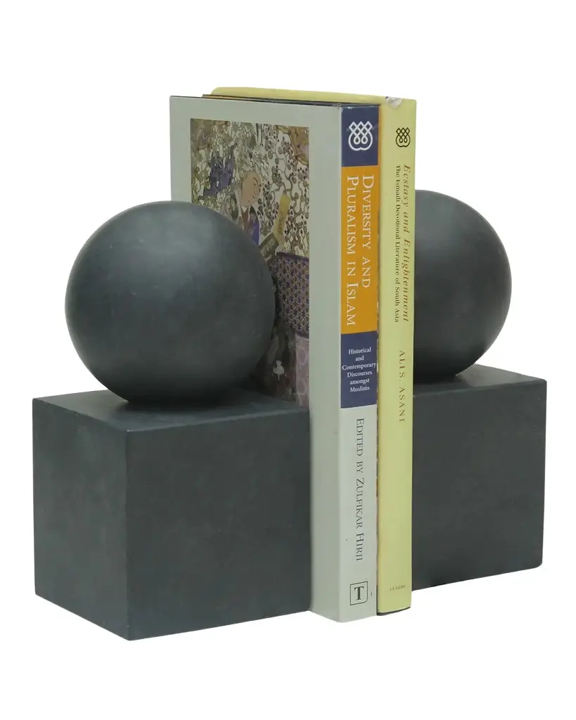 Apollo Collection Ball On Cube Bookends Apollo Collection Ball On Cube Bookends