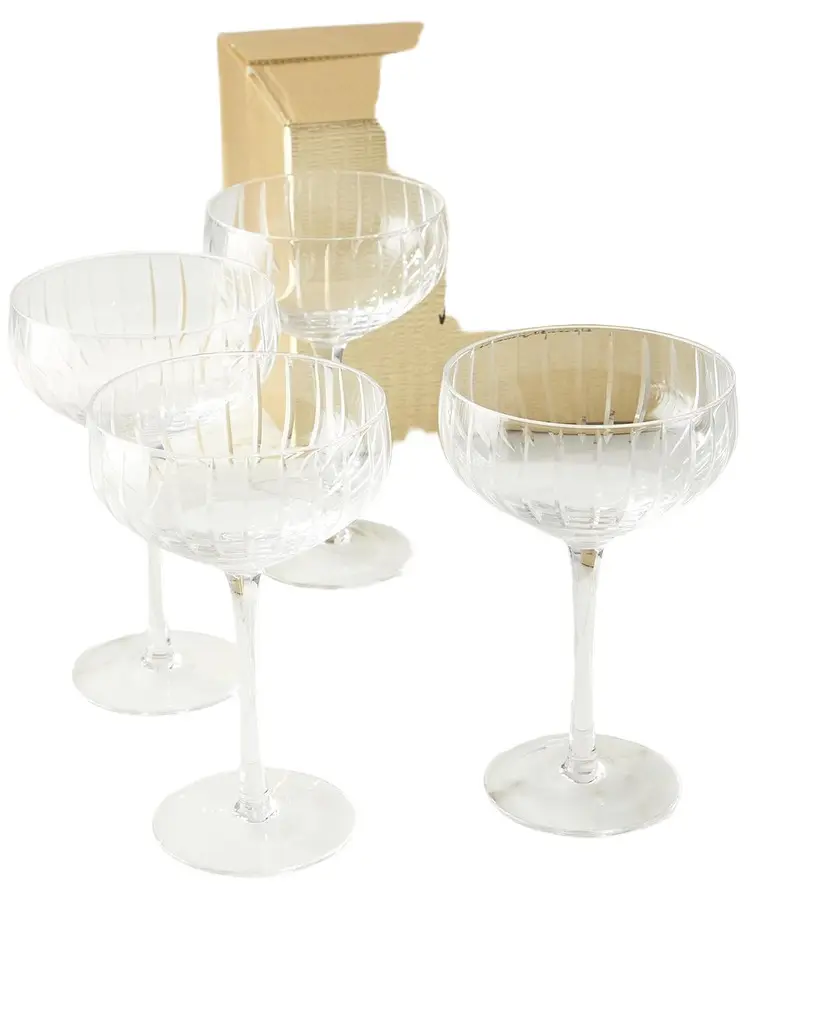 Neiman Marcus Cut Coupe Glass, Set of 4