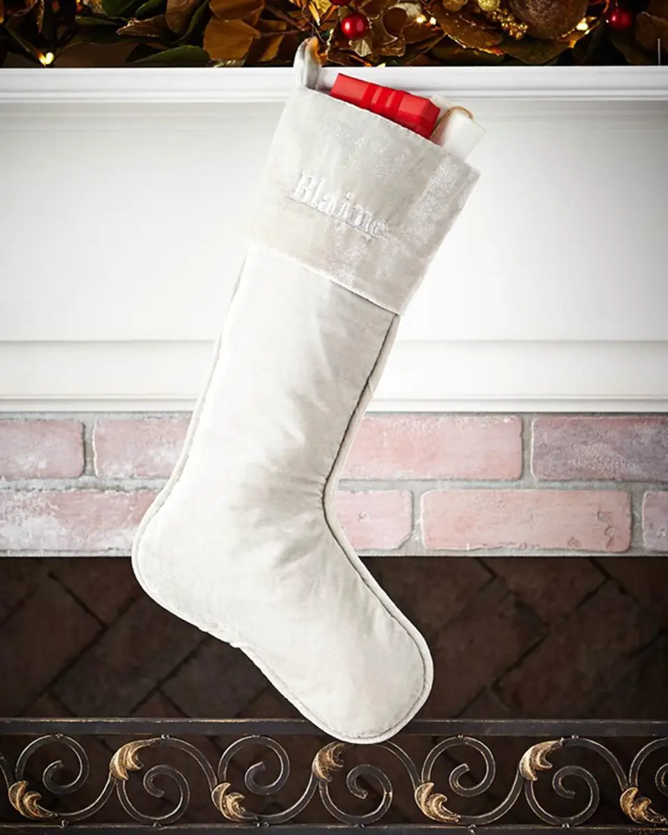 D. Stevens Personalized Velvet Christmas Stocking | Thumbnail 2 D. Stevens Personalized Velvet Christmas Stocking | Thumbnail 2