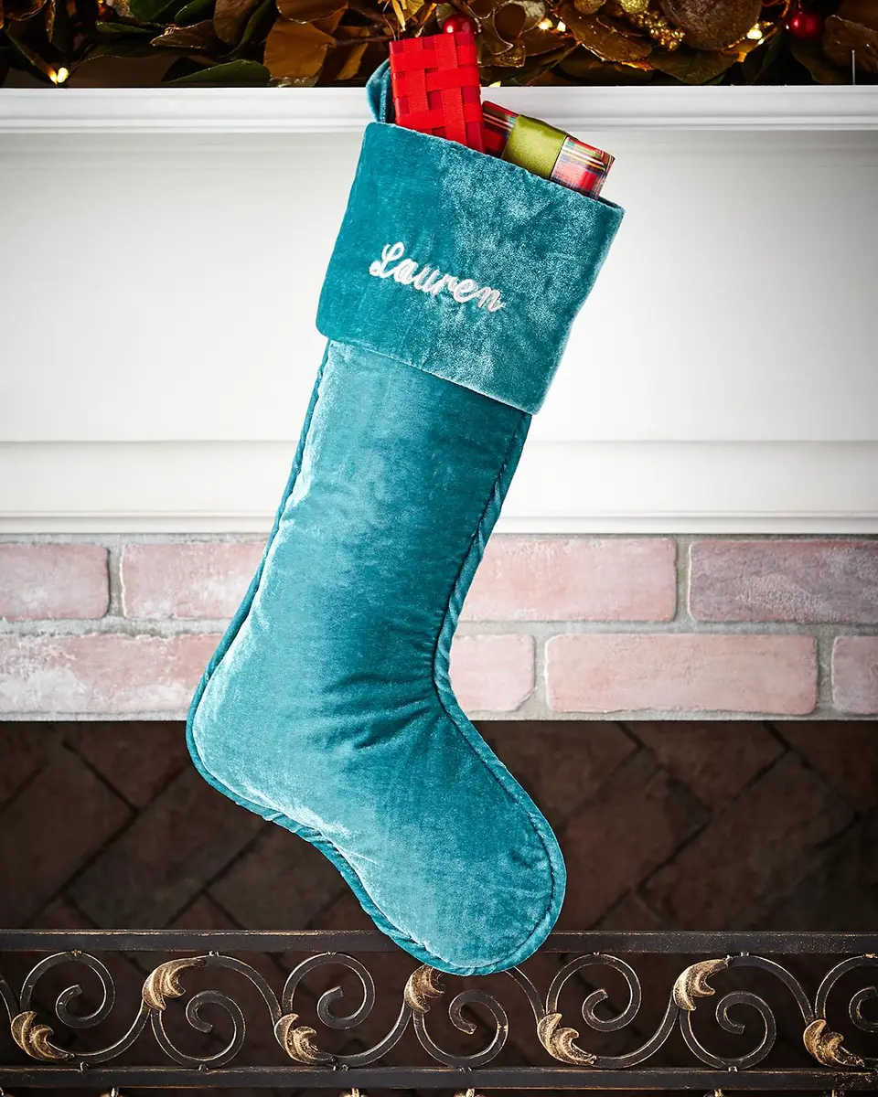 D. Stevens Personalized Velvet Christmas Stocking | Thumbnail 2 D. Stevens Personalized Velvet Christmas Stocking | Thumbnail 2