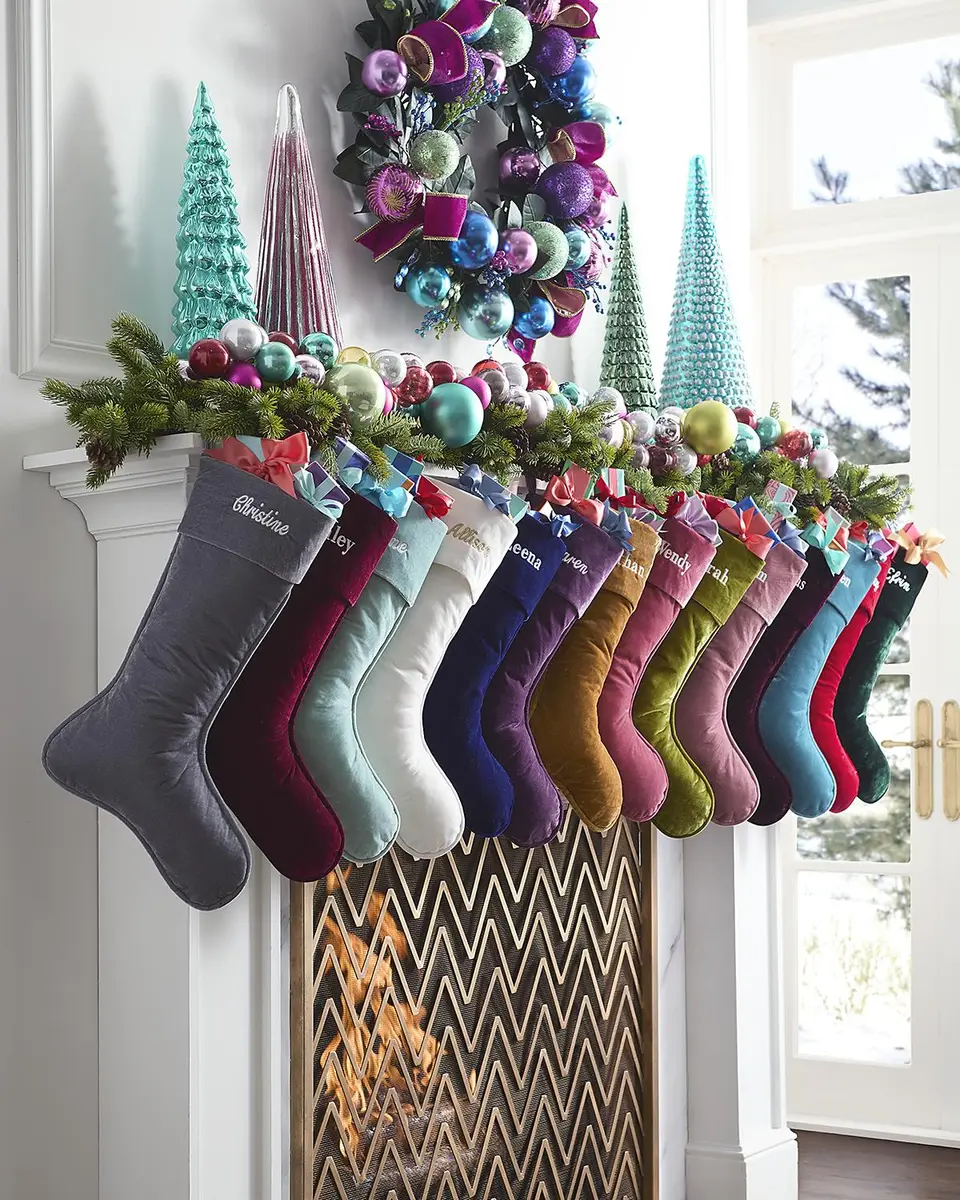 D. Stevens Personalized Velvet Christmas Stocking