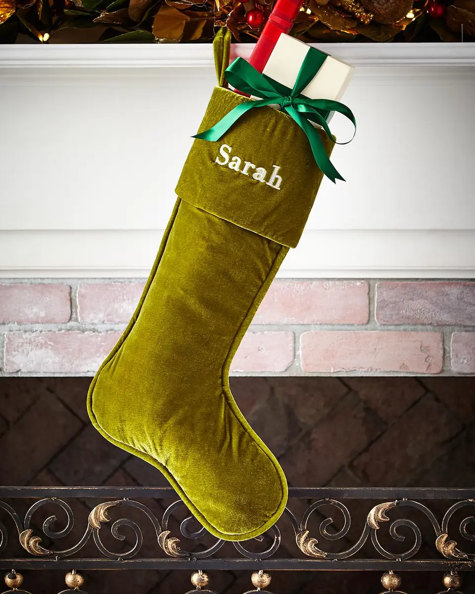 D. Stevens Personalized Velvet Christmas Stocking | Thumbnail 2 D. Stevens Personalized Velvet Christmas Stocking | Thumbnail 2