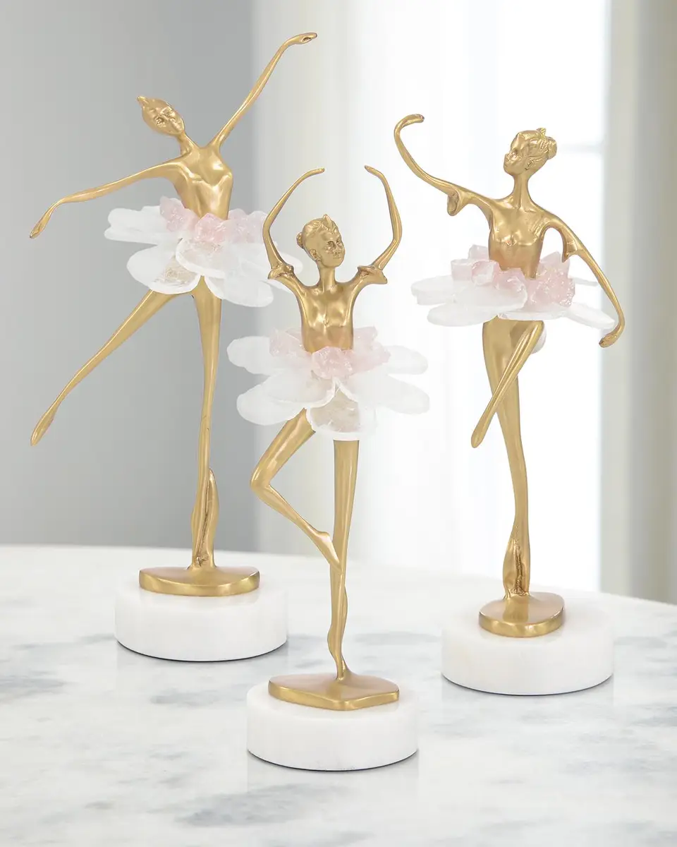 John-Richard Collection Selenite Ballet Sculpture on Marble Base II | Thumbnail 2 John-Richard Collection Selenite Ballet Sculpture on Marble Base II | Thumbnail 2