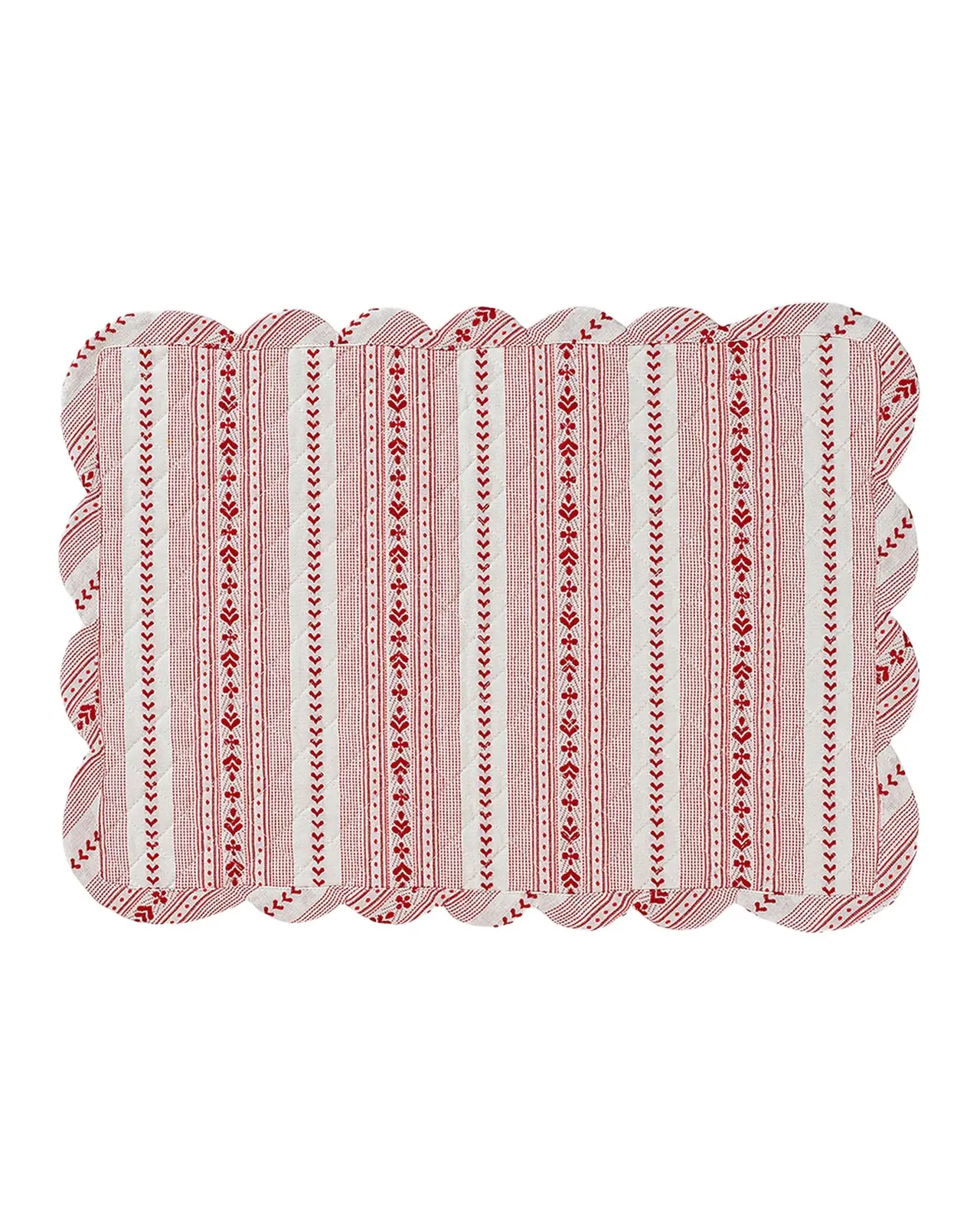 Juliska Villa Stripe Ruby Quilted Placemat
