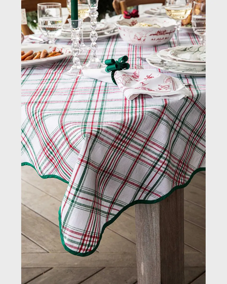 Juliska Merry Tartan Tablecloth, 52" Square | Thumbnail 3