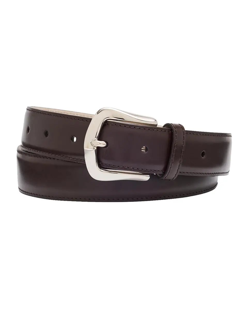 Brunello Cucinelli Men's Calf Leather Belt | Thumbnail 3 Brunello Cucinelli Men's Calf Leather Belt | Thumbnail 3