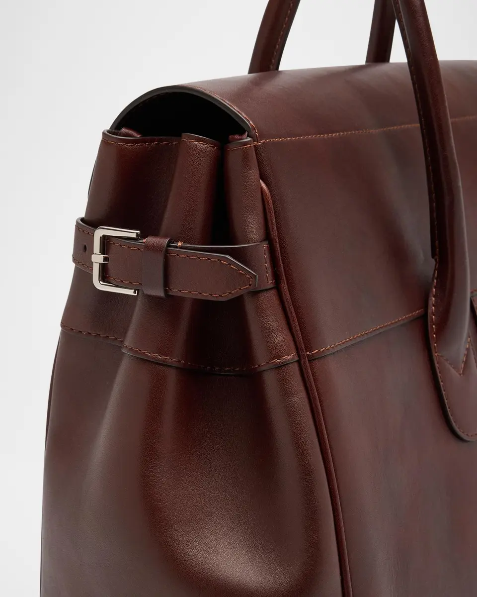 Brunello Cucinelli Men's Leather Travel Bag | Thumbnail 6 Brunello Cucinelli Men's Leather Travel Bag | Thumbnail 6