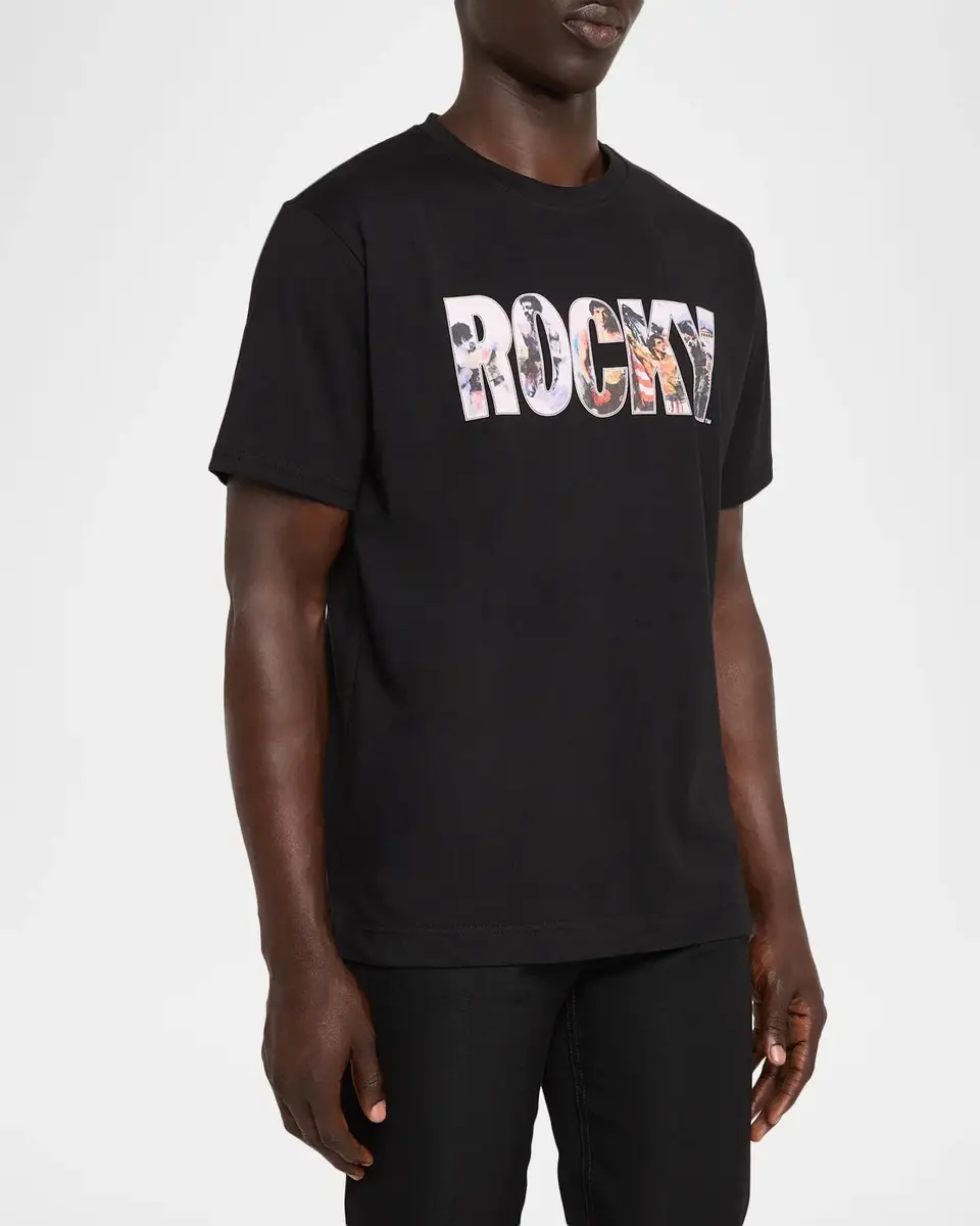 Robert Graham Men's x John Rivoli Rocky 50th Graphic Cotton T-Shirt | Thumbnail 4 Robert Graham Men's x John Rivoli Rocky 50th Graphic Cotton T-Shirt | Thumbnail 4