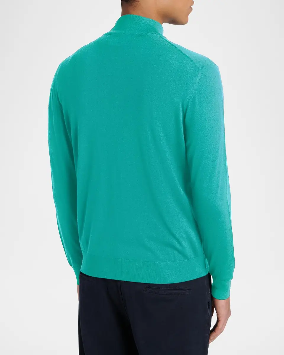 Kiton Men's Wool Mock Turtleneck Sweater | Thumbnail 2