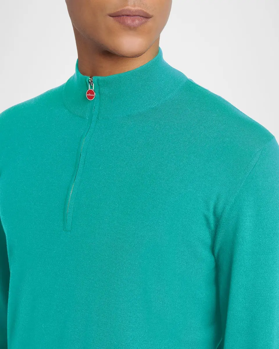 Kiton Men's Wool Mock Turtleneck Sweater | Thumbnail 4