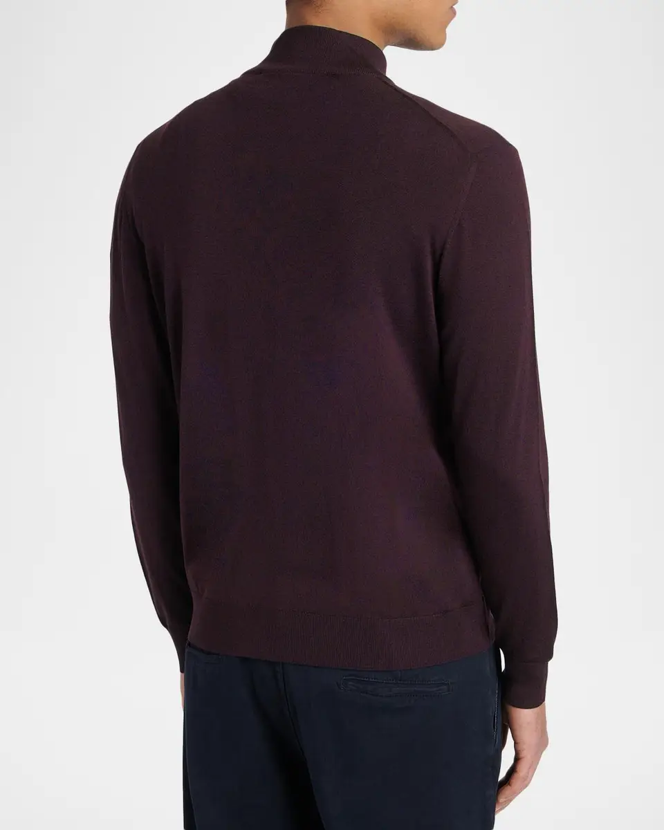 Kiton Men's Wool Mock Turtleneck Sweater | Thumbnail 2