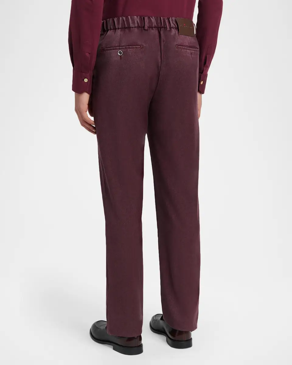 Kiton Men's Wool Tapered-Leg Trousers | Thumbnail 3 Kiton Men's Wool Tapered-Leg Trousers | Thumbnail 3