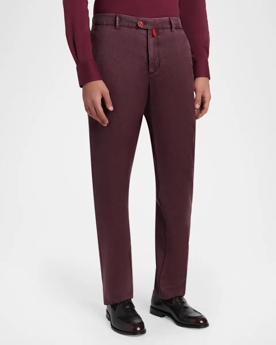 Kiton Men's Wool Tapered-Leg Trousers | Thumbnail 4 Kiton Men's Wool Tapered-Leg Trousers | Thumbnail 4