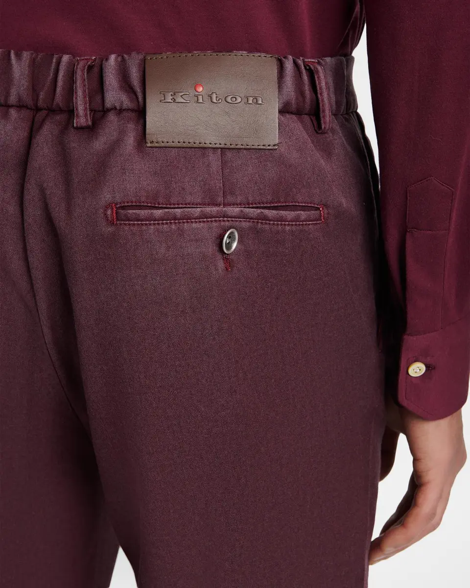 Kiton Men's Wool Tapered-Leg Trousers | Thumbnail 5 Kiton Men's Wool Tapered-Leg Trousers | Thumbnail 5