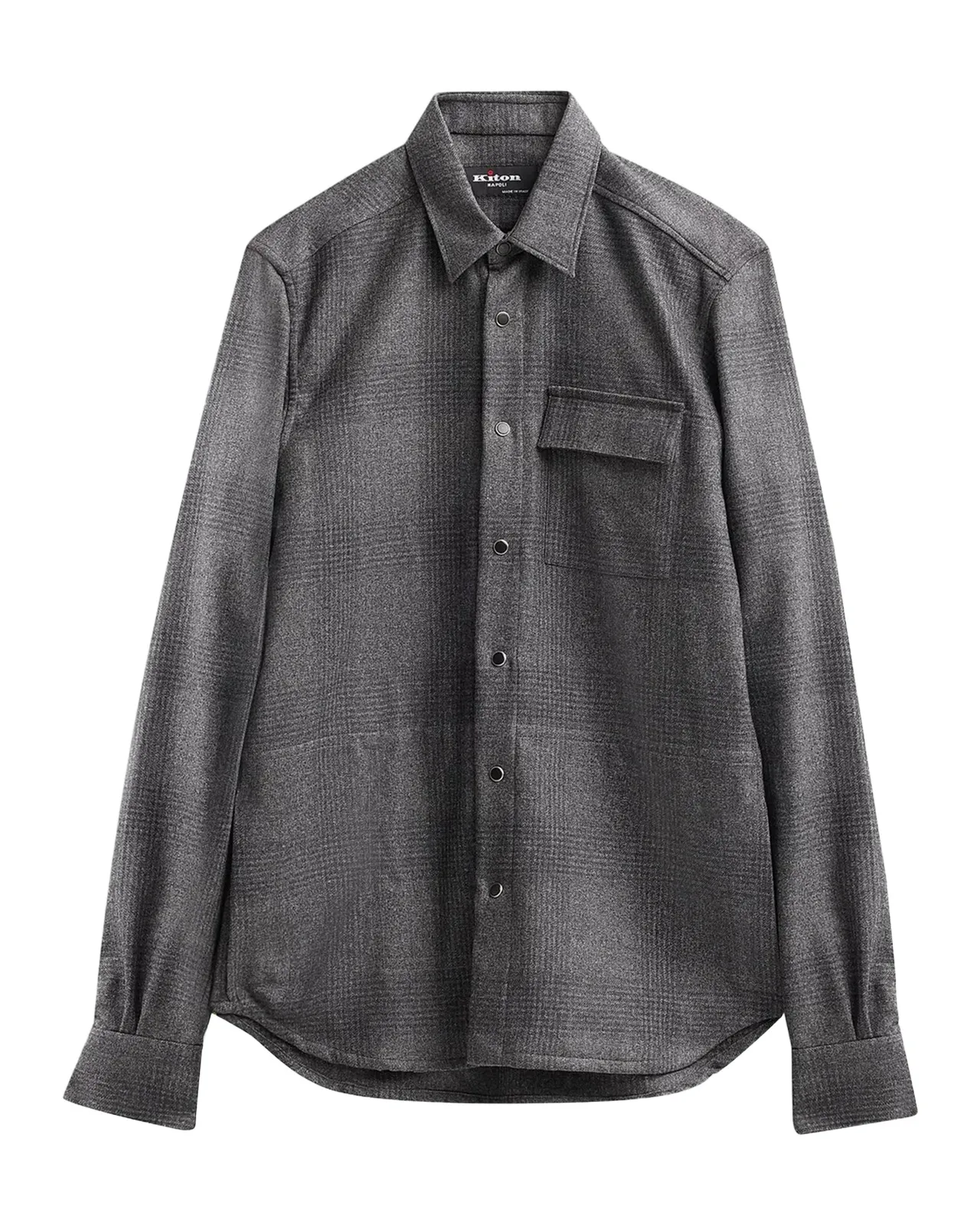 Kiton Men's Buba Plaid Wool-Cotton-Cashmere Shirt