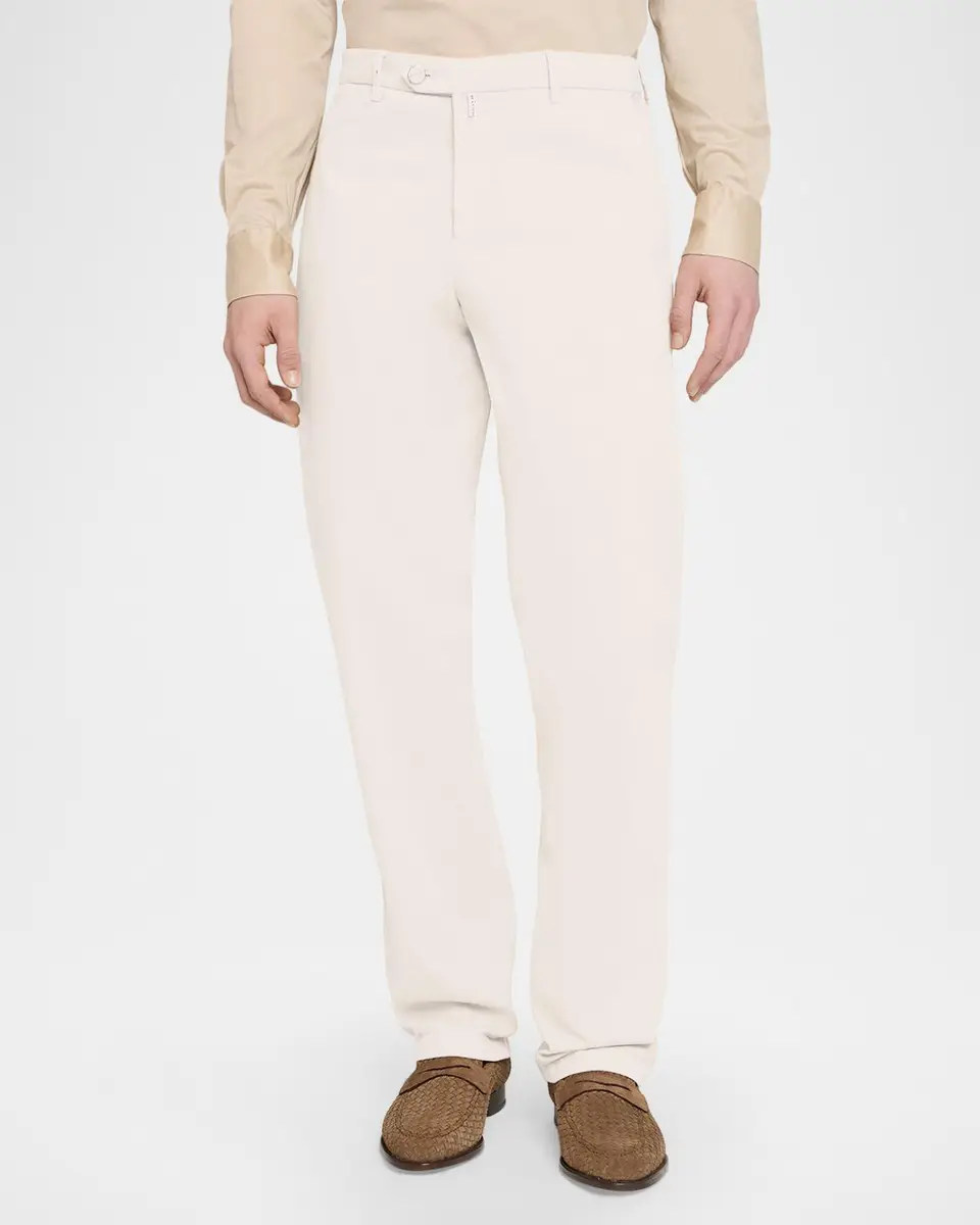 Kiton Men's Stretch Tapered Leg Flat-Front Trousers | Thumbnail 4