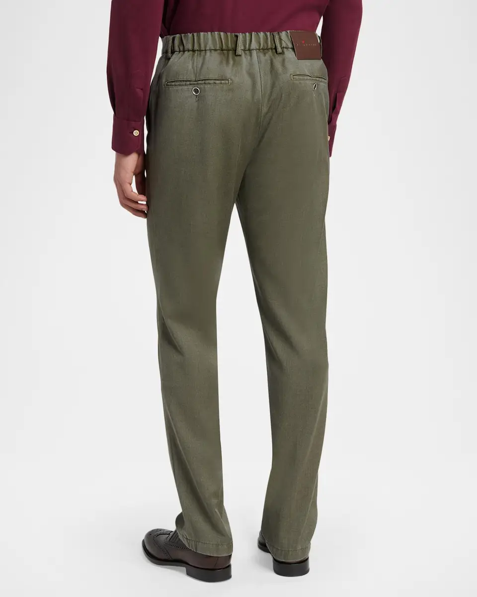 Kiton Men's Wool Tapered-Leg Trousers | Thumbnail 3 Kiton Men's Wool Tapered-Leg Trousers | Thumbnail 3