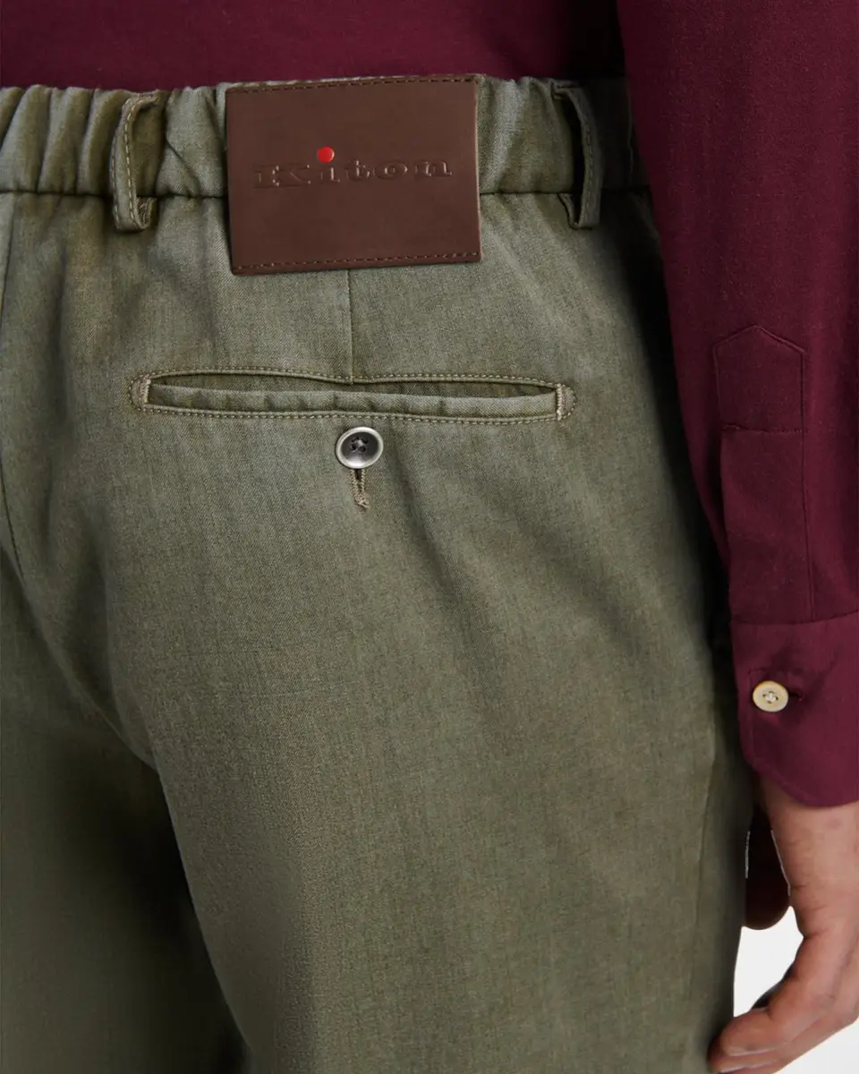 Kiton Men's Wool Tapered-Leg Trousers | Thumbnail 5 Kiton Men's Wool Tapered-Leg Trousers | Thumbnail 5
