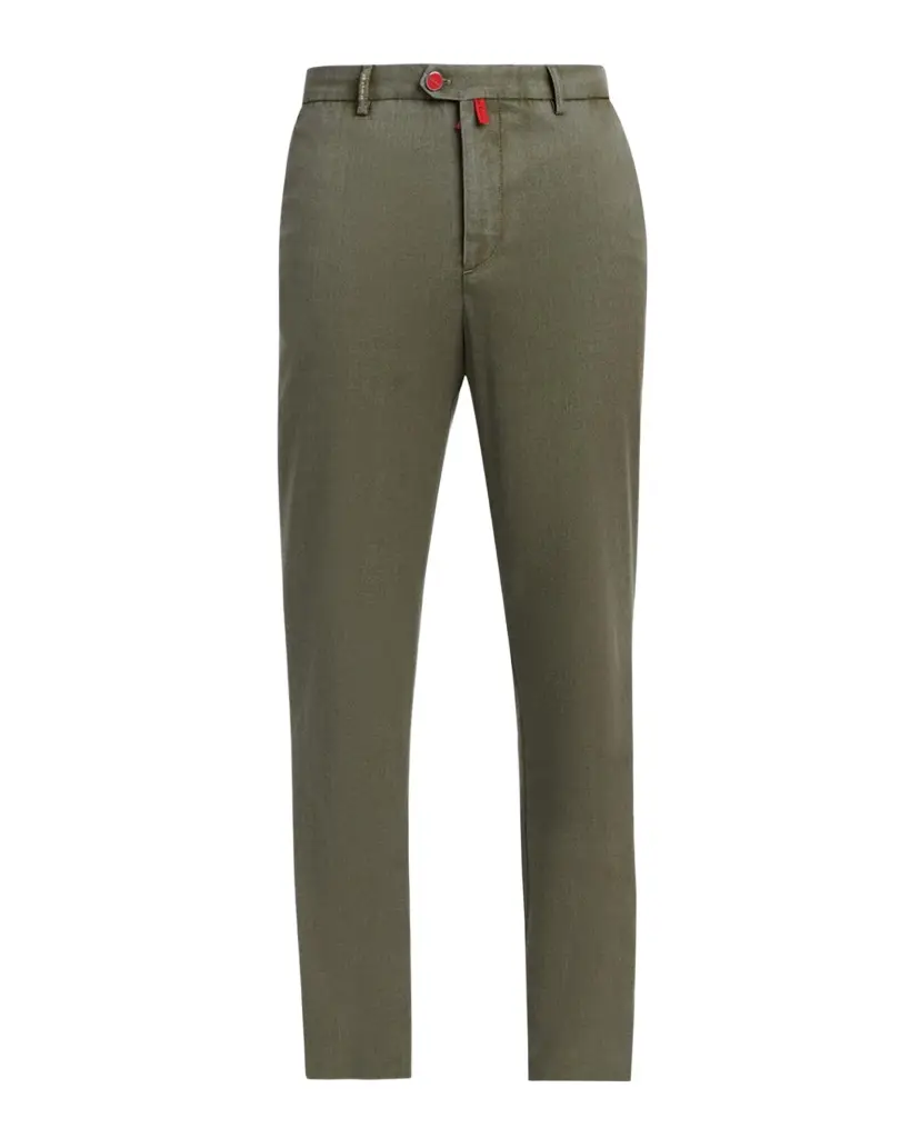 Kiton Men's Wool Tapered-Leg Trousers