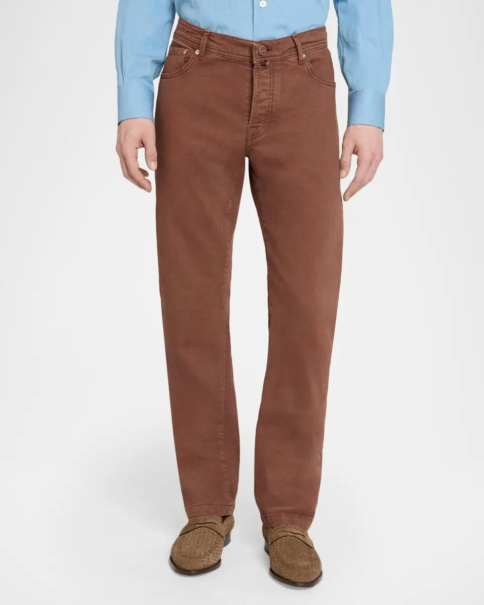 Kiton Men's Stretch-Cotton Slim-Fit Trousers | Thumbnail 4 Kiton Men's Stretch-Cotton Slim-Fit Trousers | Thumbnail 4