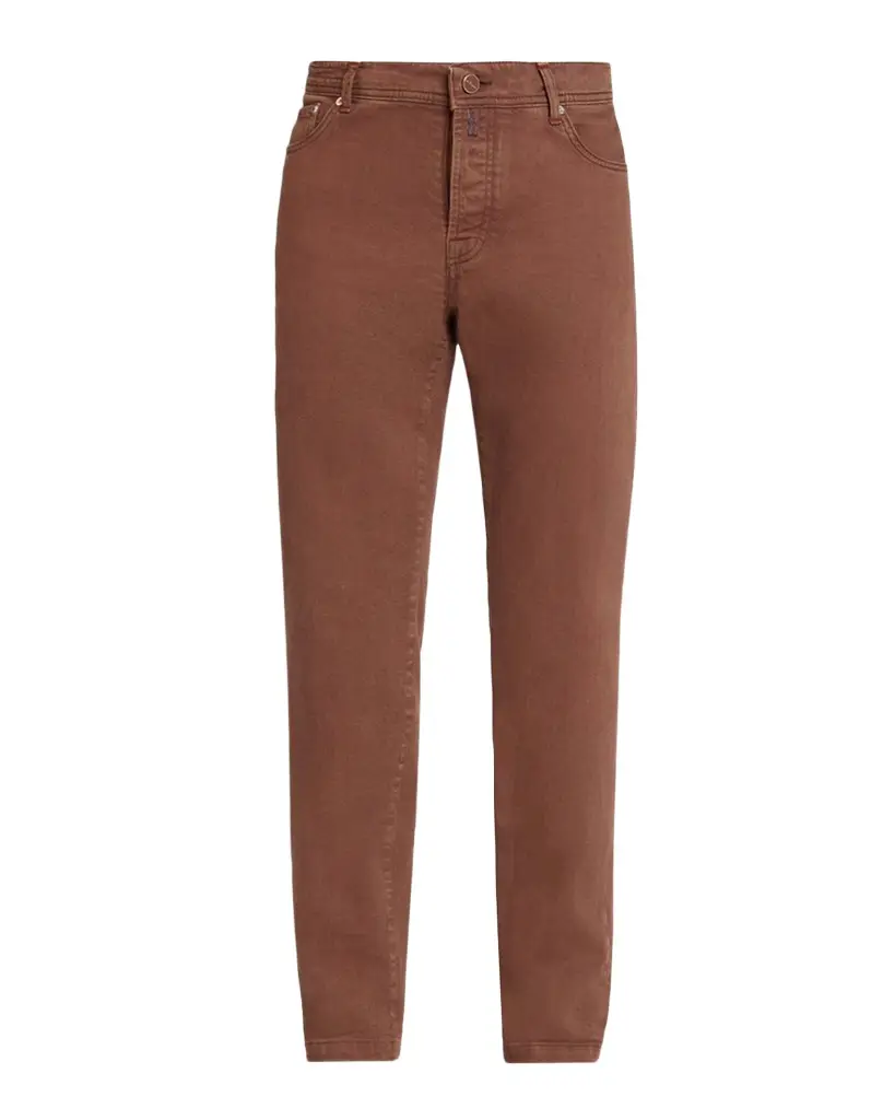 Men's Stretch-Cotton Slim-Fit Trousers