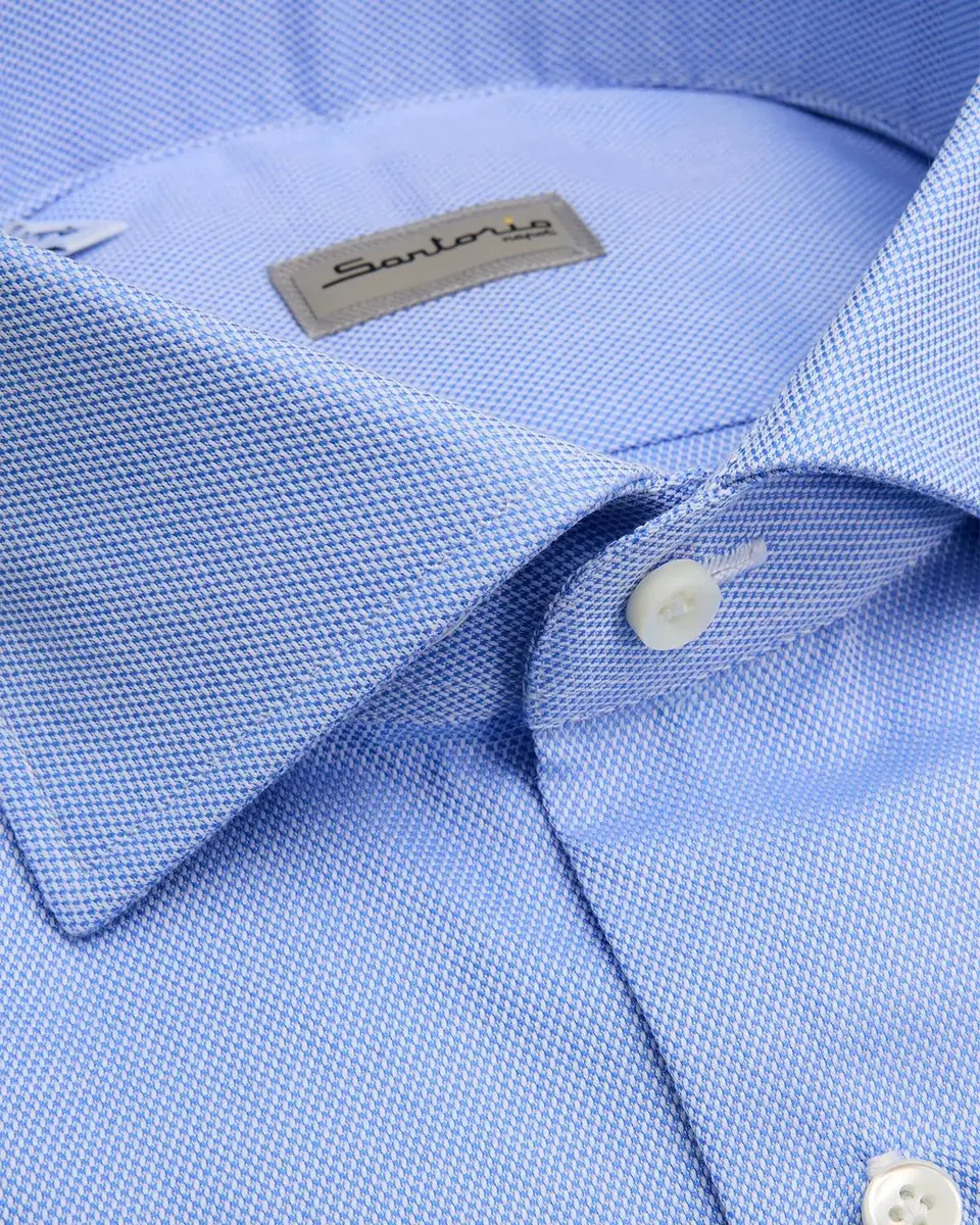 Sartorio Men's Basic Textured Cotton Shirt | Thumbnail 2 Sartorio Men's Basic Textured Cotton Shirt | Thumbnail 2