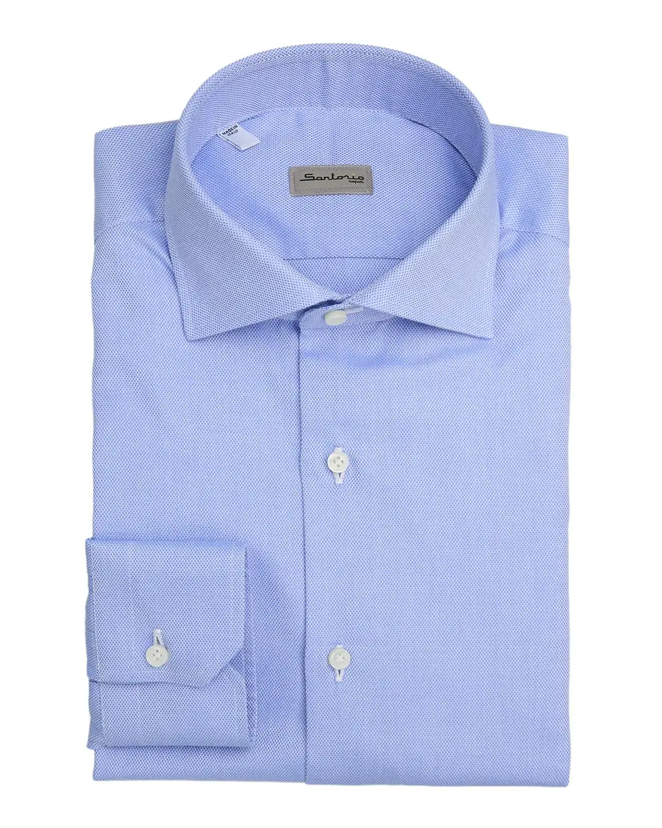 Sartorio Men's Basic Textured Cotton Shirt | Thumbnail 3 Sartorio Men's Basic Textured Cotton Shirt | Thumbnail 3