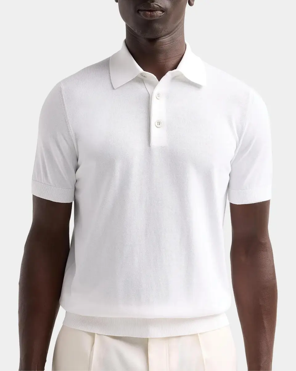 Sartorio Men's Knit Cotton Polo Shirt | Thumbnail 5 Sartorio Men's Knit Cotton Polo Shirt | Thumbnail 5