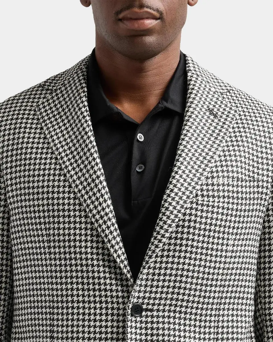 Kiton Men's Houndstooth Wool-Alpaca-Silk Sport Coat | Thumbnail 5