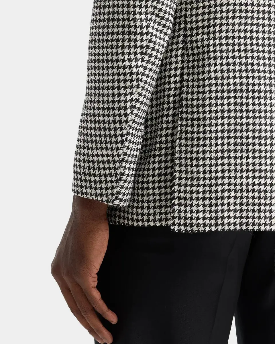 Kiton Men's Houndstooth Wool-Alpaca-Silk Sport Coat | Thumbnail 7