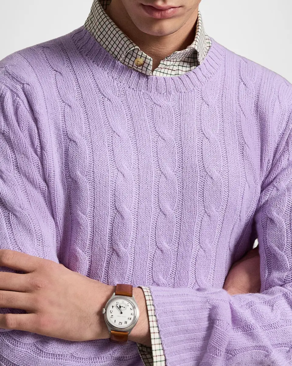 Polo Ralph Lauren Men's Iconic Cable-Knit Cashmere Sweater | Thumbnail 5
