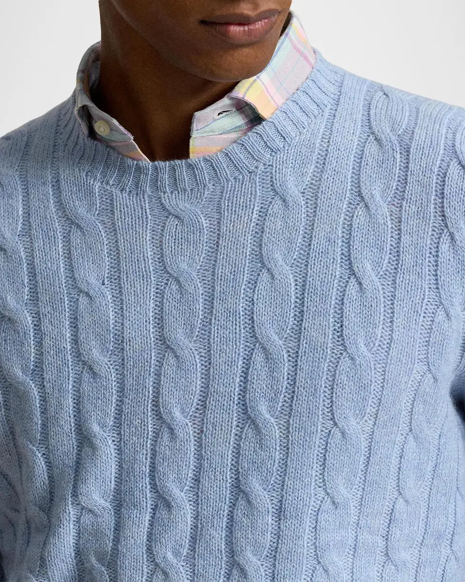 Polo Ralph Lauren Men's Iconic Cable-Knit Cashmere Sweater | Thumbnail 5 Polo Ralph Lauren Men's Iconic Cable-Knit Cashmere Sweater | Thumbnail 5