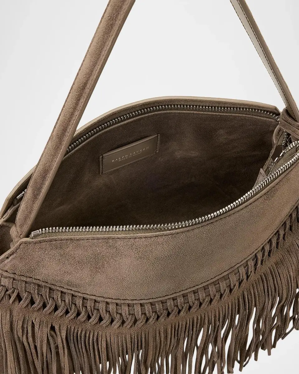 Ralph Lauren Collection The Ralph Calf-Suede Small Shoulder Bag | Thumbnail 4 Ralph Lauren Collection The Ralph Calf-Suede Small Shoulder Bag | Thumbnail 4