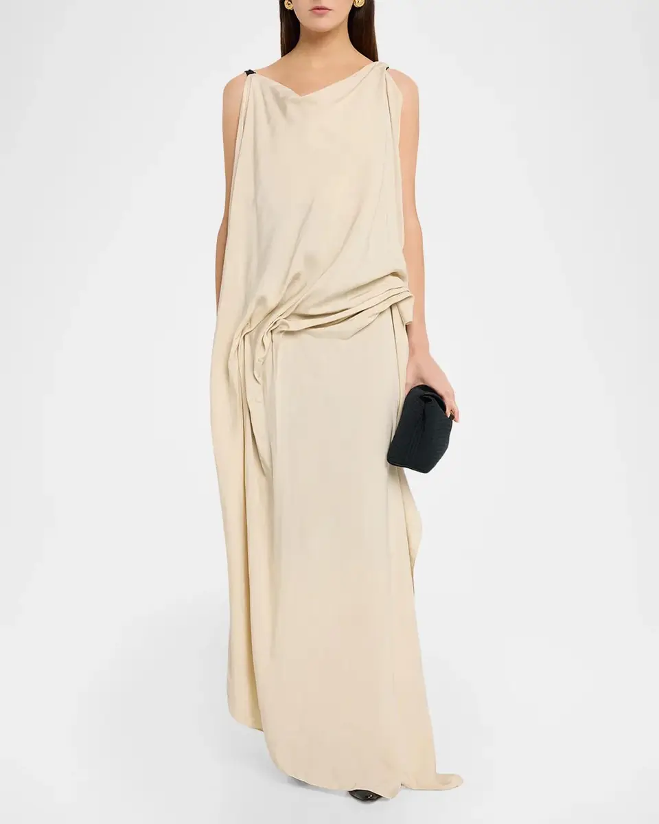 Diotima Aleatorio Asymmetric Draped High-Low Dress | Thumbnail 2