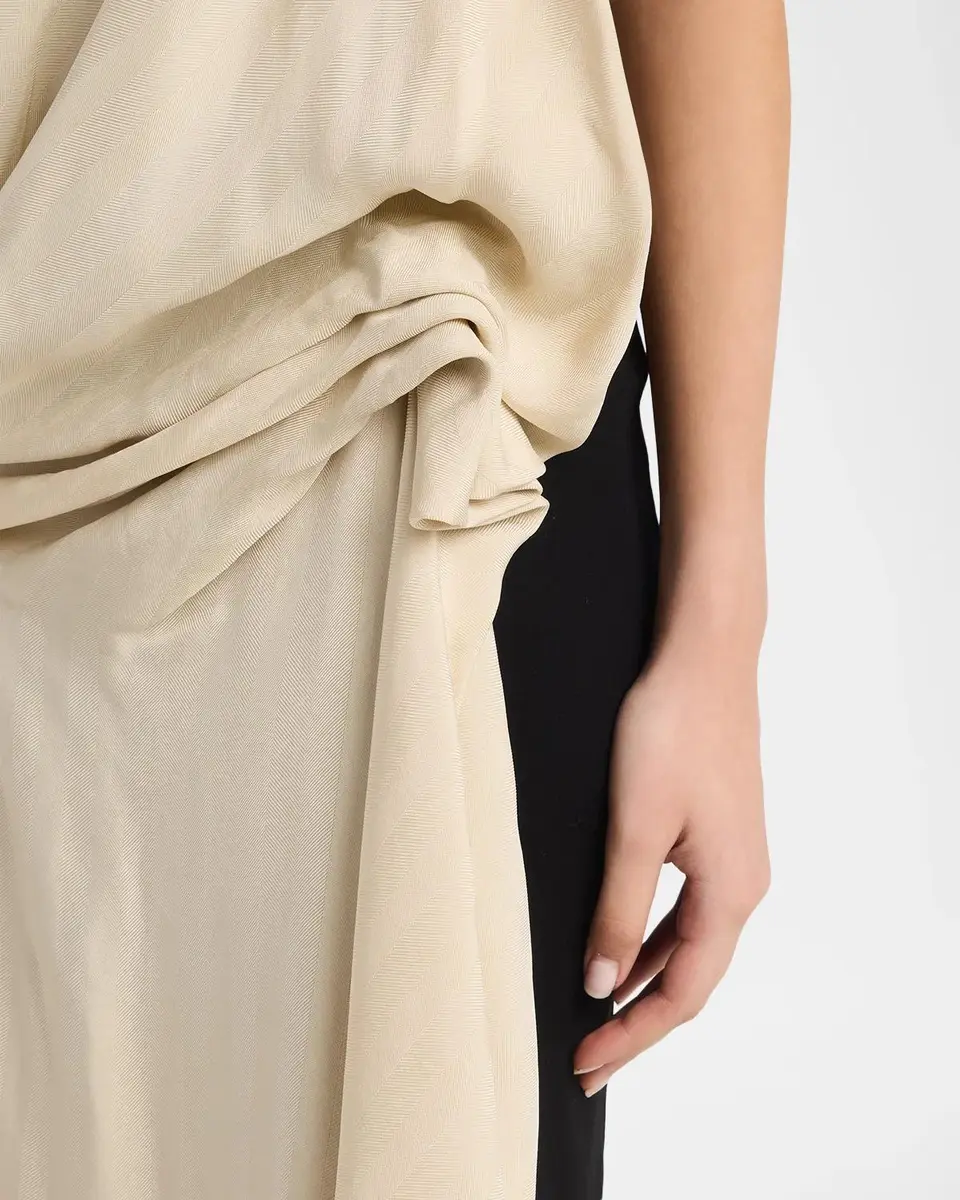 Diotima Aleatorio Asymmetric Draped High-Low Dress | Thumbnail 5