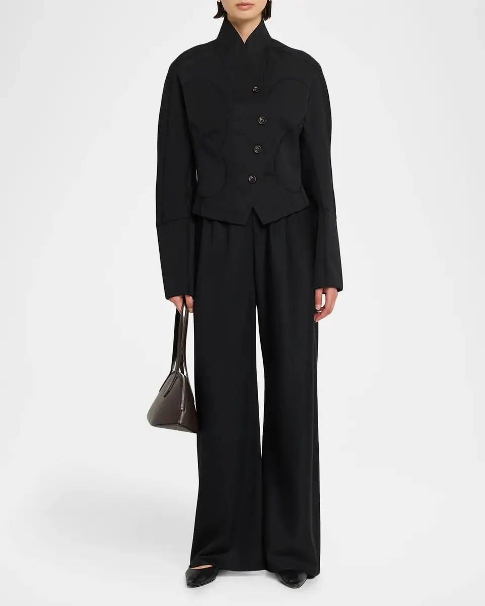 Diotima Idolo Stitched Wool Gabardine Blazer Jacket | Thumbnail 2 Diotima Idolo Stitched Wool Gabardine Blazer Jacket | Thumbnail 2
