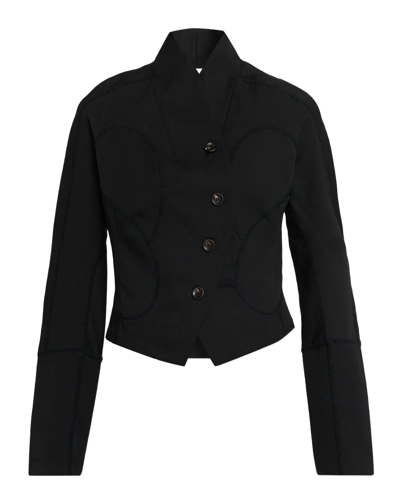 Diotima Idolo Stitched Wool Gabardine Blazer Jacket