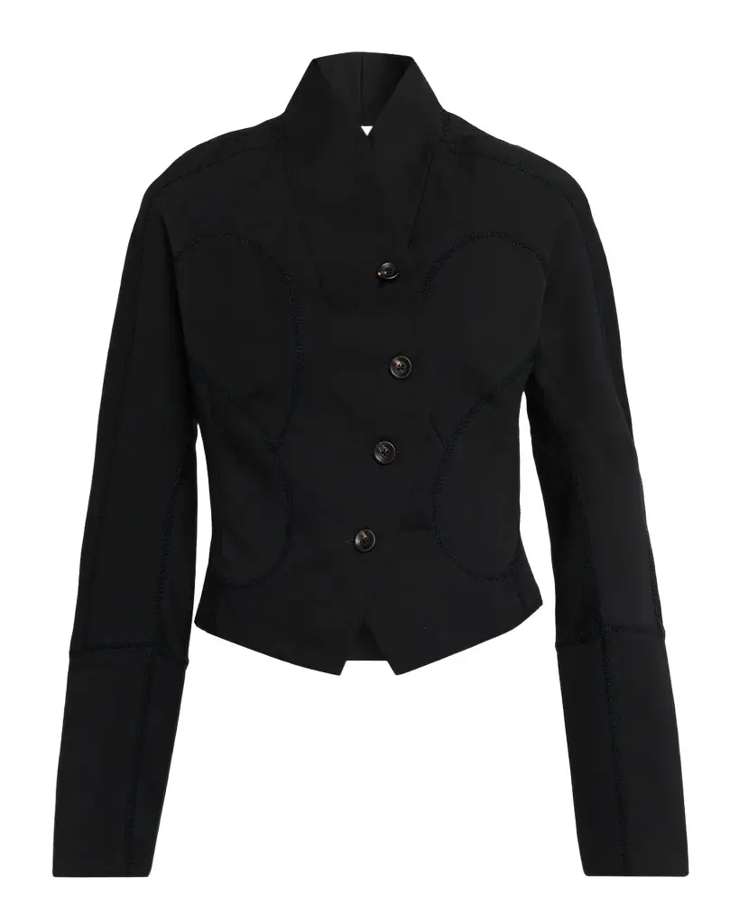 Diotima Idolo Stitched Wool Gabardine Blazer Jacket