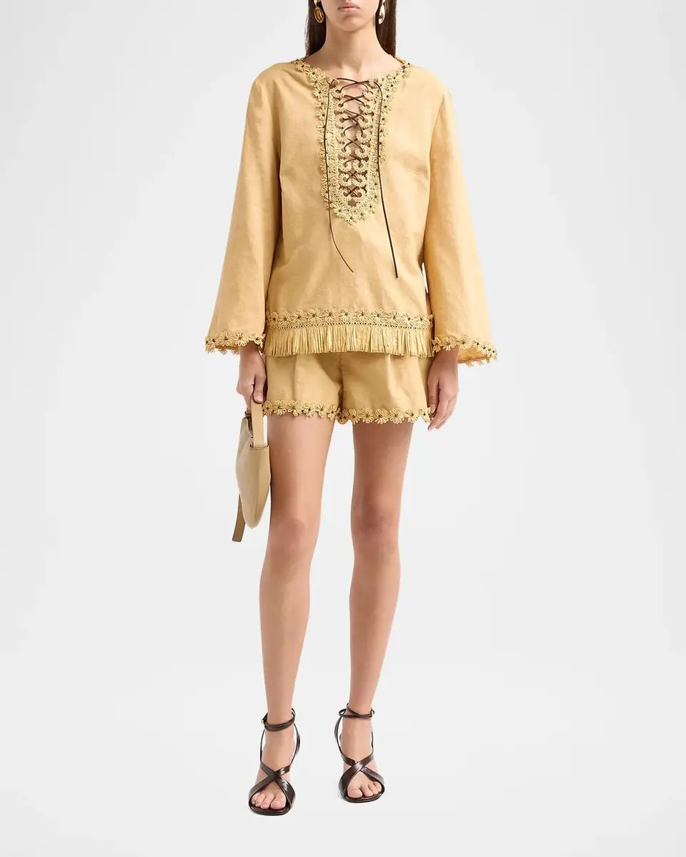 Zimmermann Mahon Flower Trim Shorts | Thumbnail 2