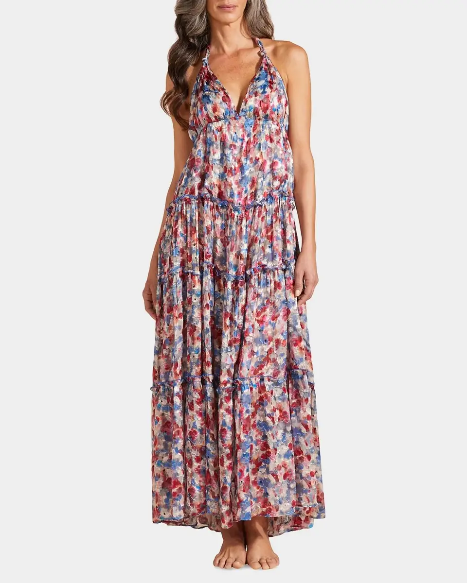 Vilebrequin Floral Halter Maxi Dress | Thumbnail 2 Vilebrequin Floral Halter Maxi Dress | Thumbnail 2